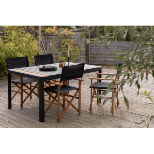 Venture Home Togo pravokutni vrtni blagovaonski stol 150 × 90 cm, crni Cene