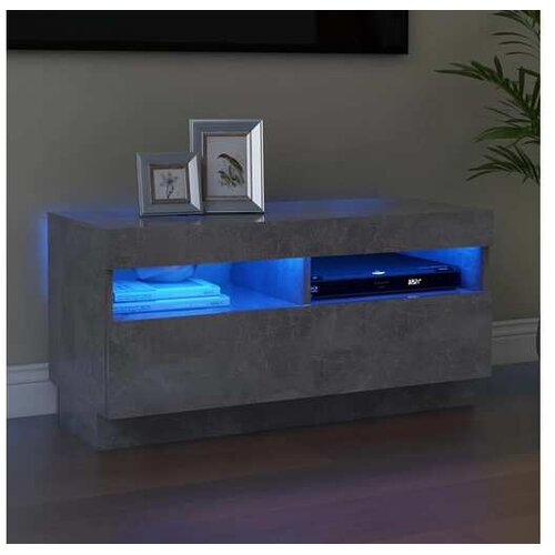  TV omarica z LED lučkami betonsko siva 80x35x40 cm Cene