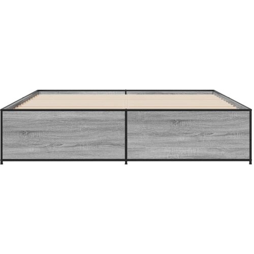  Okvir kreveta boja hrasta 180x200 cm konstruiranog drvo i metal Slike