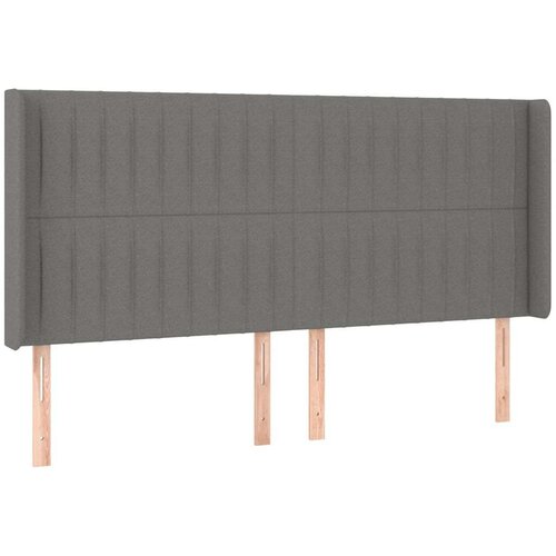 Krevet box spring s madracem LED tamnosivi 160x200 cm tkanina Slike