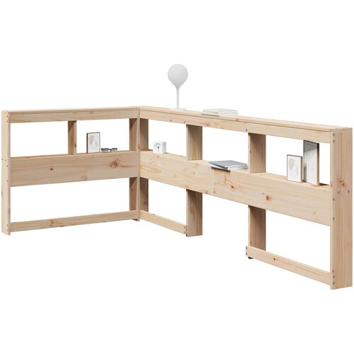 vidaXL Knjižnica vzglavje L-oblike 90 cm trdna borovina Cene