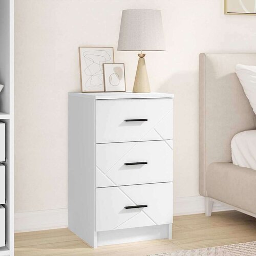 vidaXL Noćni ormar s ladicama Bijelo 38 x 38 x 66 cm Konstruirano drvo Cijene