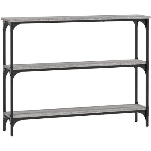 Maison Chic konzolna miza - miza ob steni siva sonoma 100x22,5x75 cm inženirski les, (21786285) Slike