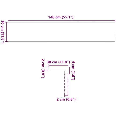  Prozorske klupice 2 kom 140x30x2 cm netretirane masivne hrast Slike