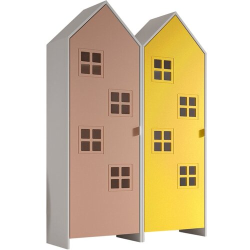Vipack Rumena/rožnata otroška garderobna omara 115x171,5 cm CASAMI BRUGES – Cene