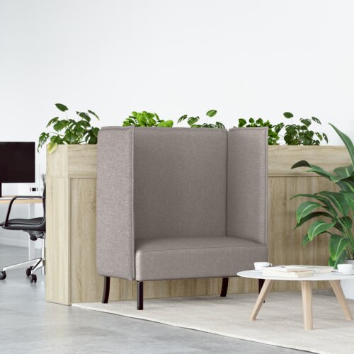 VidaXL Highback Sofa Smeđesiva 109x56x121 cm Tkanina Slike