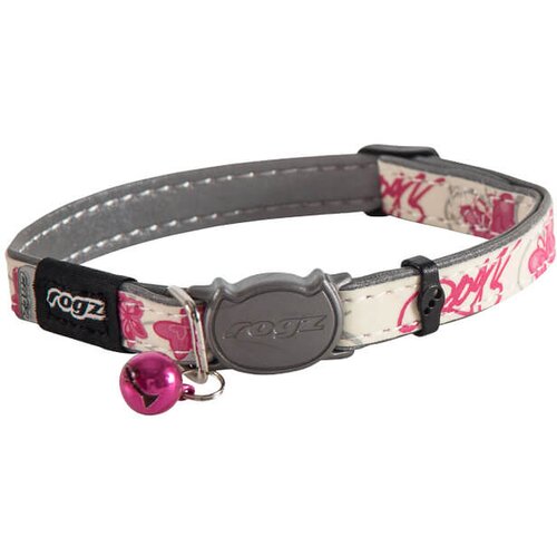 Rogz GlowCat Pink Butterflies - svetleća ogrlica za mačke Cene