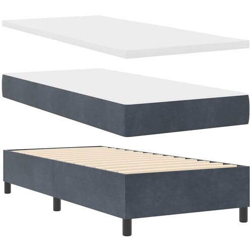  LED Box Spring Krevet Tamno siva 90 x 200 cm Bar&amp;scaron;un Slike