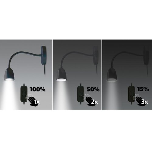  Brilagi - LED prigu&amp;scaron;iva zidna lampica LED/4W/230V crna Slike