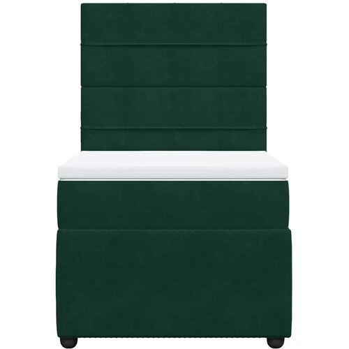 Box spring krevet s madracem tamnozeleni 90x190 cm bar&amp;scaron;unasti Slike