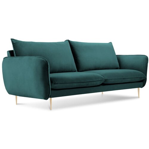 Cosmopolitan Design Petrolejs zelen žametna zofa Florence, 160 cm Cene