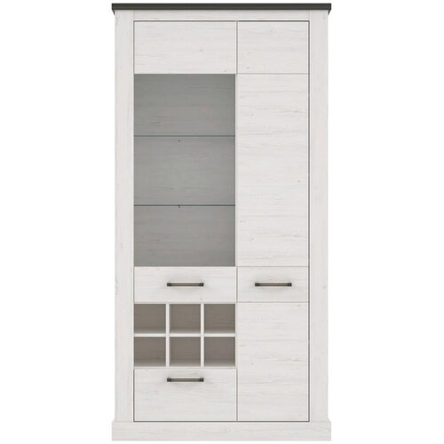 Premium Living Vitrina Montreal, Bela, Barva Pinije Slike