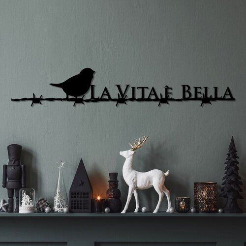 Wallity zidna dekoracija vita e bella 4, 86 x 15 cm, crna Cene