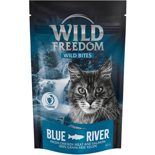 Wild Freedom prigrizki - Wild Bites (receptura brez žit) - Blue River - piščanec & losos Cene