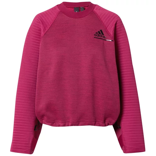 ADIDAS SPORTSWEAR Sportska sweater majica tamno roza / crna