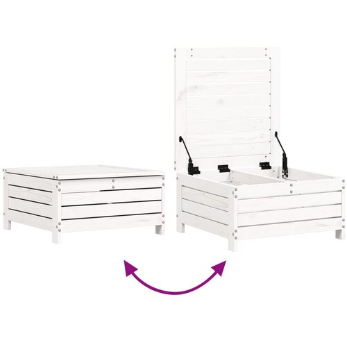  6-dijelni set vrtnih sofa bijeli od masivne borovine Slike
