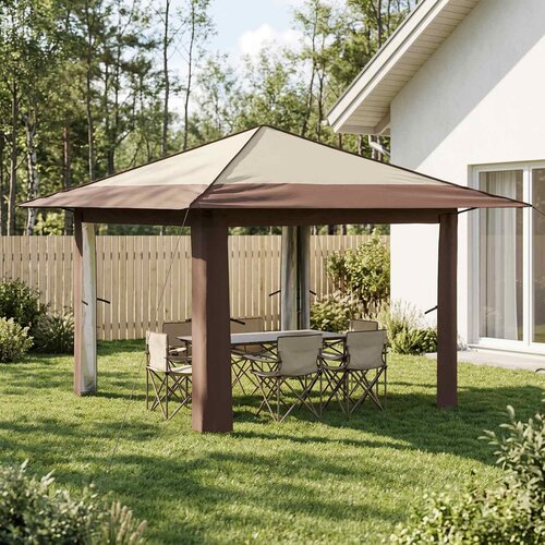 Gazebo bez bočne strane Krema i smeđa Cijene