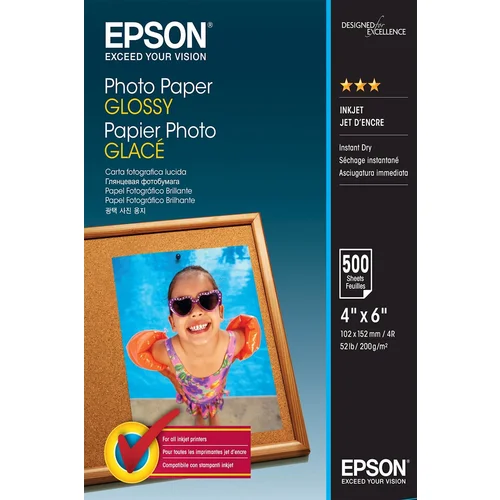 Papir EPSON Glossy 10×15, 500l,