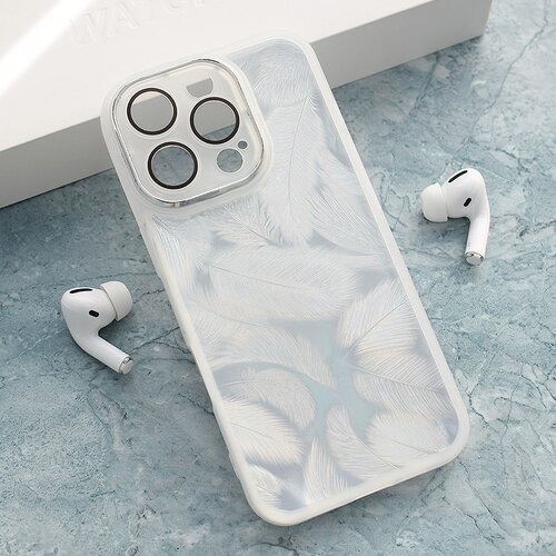  Maska za iPhone 16 Pro Max Glitter Feather bela Cene