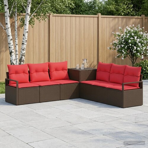  Set sofe 7 kom. Smeđa i crvena 120 x 62 x 69 cm Cene