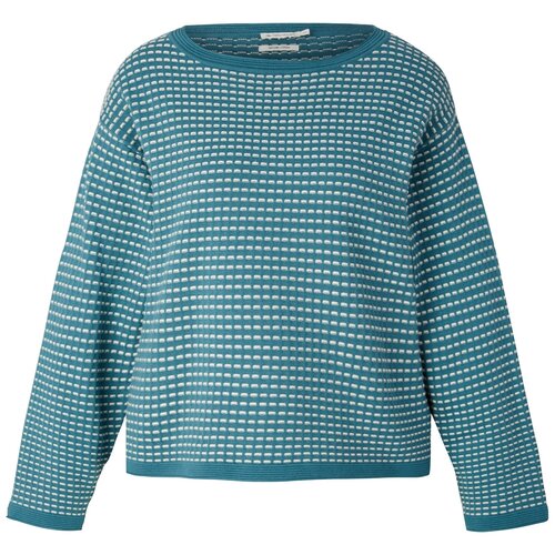Tom Tailor Pulover modra / bela Slike