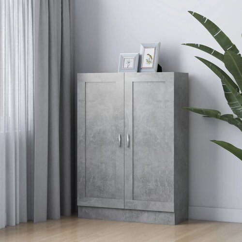 VidaXL Knjižna omara betonsko siva 82,5x30,5x115 cm iverna plo&amp;scaron;ča Slike