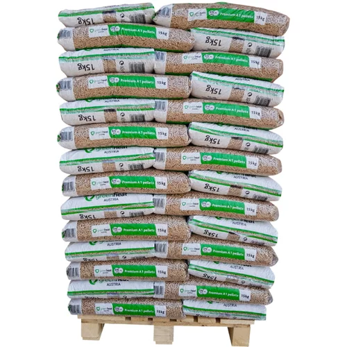 BIOLES HORIZONT DOSTAVA Peleti Greenheat Premium (cela paleta z dostavo, 100 % smrekov les, 70 x 15 kg)