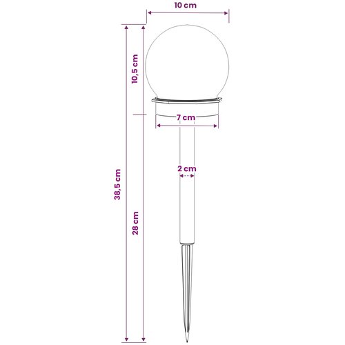  Solarna svjetla za vanjsku upotrebu s tlo&amp;scaron;cem 8 pcs 38,5 cm ABS Slike