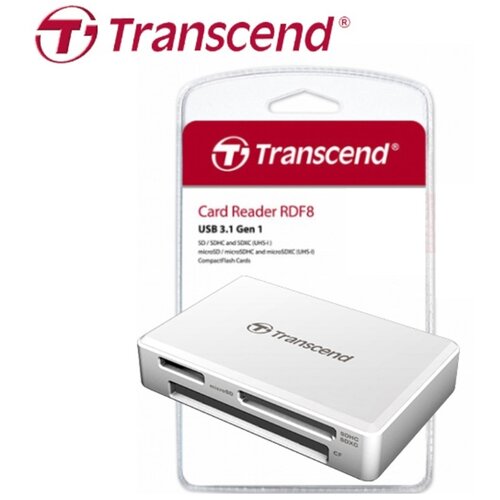 Čitač kartica Transcend RDF8 3.1 All-In-One bijeli Slike