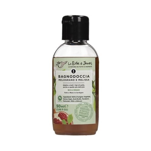 Le Erbe di Janas vlažilni gel za tuširanje granatno jabolko in melisa - 50 ml Cene