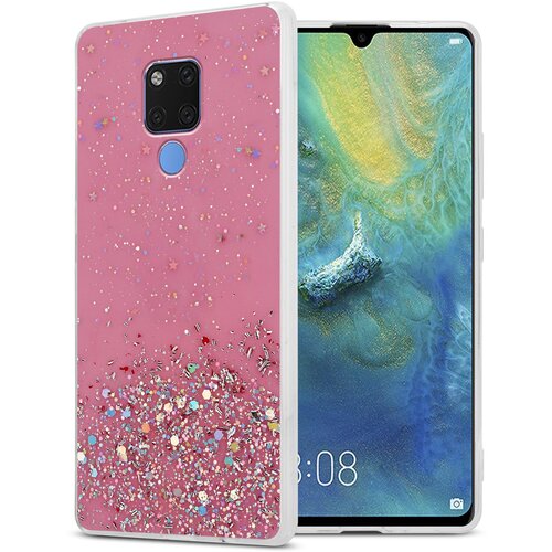  case, združljiv s huawei v roza barvi z bleščicami - zaščitni pokrov iz fleksibilnega silikona tpu s penečimi bleščicami, (20576802) Cene