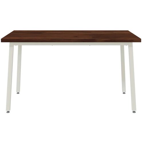  Kvadratni blagovaonski stol 140 x 70 x 75 cm - tamno smeđe i bijele boje 140 x 70 x 75 cm Četvrtasto Slike