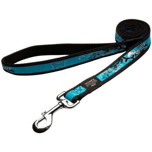Rogz fancy dress dugi povodac za pse, 1,8 m m — 16 mm / 1.8 m tirkizna hrom Cene