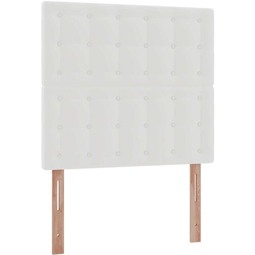 VidaXL Otomanski okvir kreveta s madracem bijela 90x190cm umjetna koža Slike