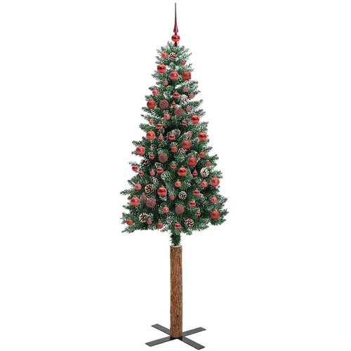 VidaXL Mr&amp;scaron;avo božićno drvce s 300 LED svjetlima Zelena i bijela 180 cm Slike
