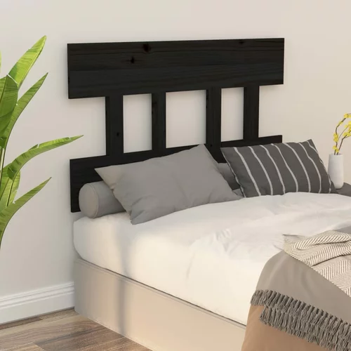  Uzglavlje za krevet crno 93,5 x 3 x 81 cm od masivne borovine