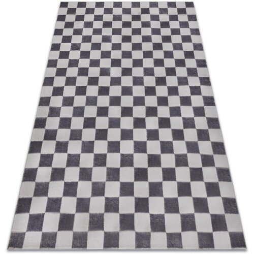RugsX Preproge Preproga AURA EB112 siva - &Scaron;ahovnica, strukturna, 200x290 cm Siva Cene