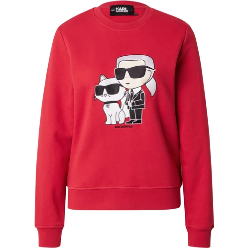 Karl Lagerfeld Sweater majica 'Ikonik 2.0' nude / crvena / crna / bijela