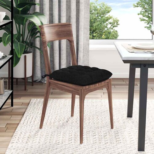  Jastučići za sjedenje 4 pcs Crna 40 x 40 x 6 cm tkanina Slike