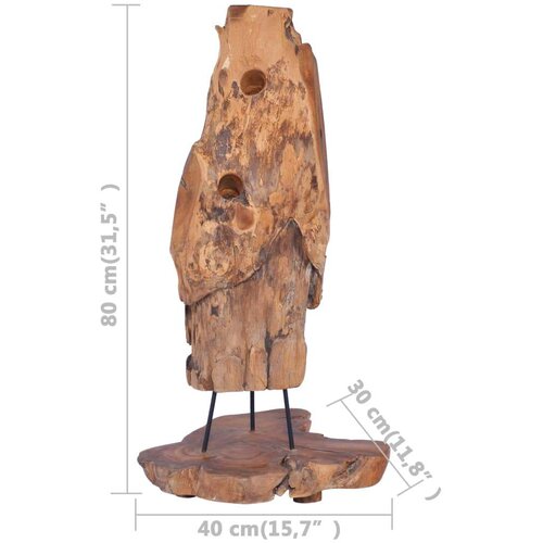 VidaXL Stalak za vino za 8 boca 40 x 30 x 80 cm od masivne tikovine Slike
