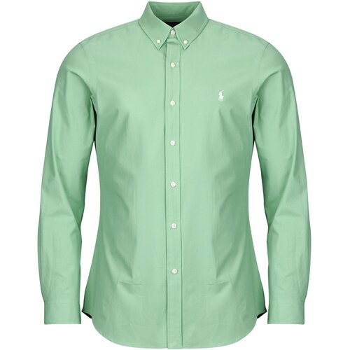 Polo Ralph Lauren CHEMISE AJUSTEE SLIM FIT EN POPELINE UNIE Zelena Slike