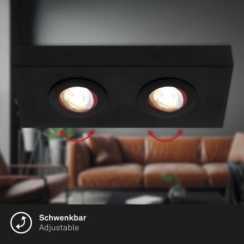 BRILONER 3996025 - LED spot svetiljka CTS 2xLED/4W/230V 2700/4000K crna Slike
