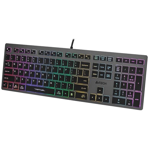A4Tech FSTYLER FX60H (Neon Backlit) keyboard USB QWERTY Black, Grey Slike
