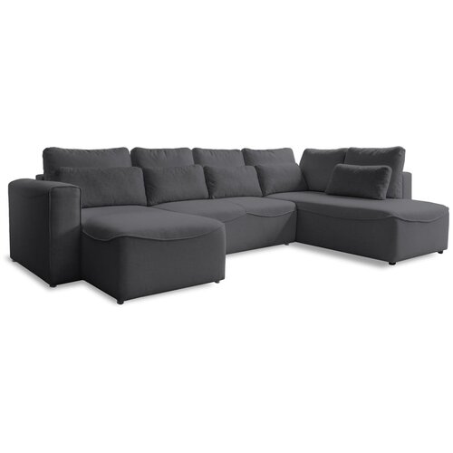 Miuform Temno siv raztegljiv kotni kavč (v obliki črke U) Homely Tommy - Miuform Slike