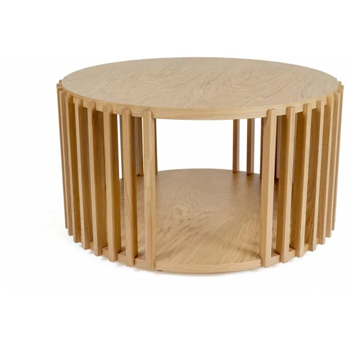 Woodman Hrastova kavna mizica Drum, ø 83 cm