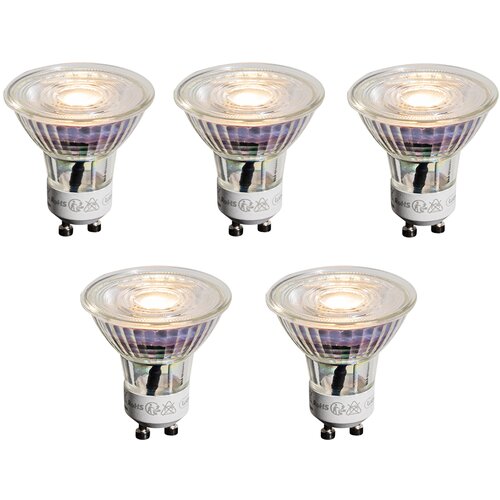 LUEDD Komplet 5 GU10 50mm LED žarnic prozornih 3,5W 330 lm 3000K Slike
