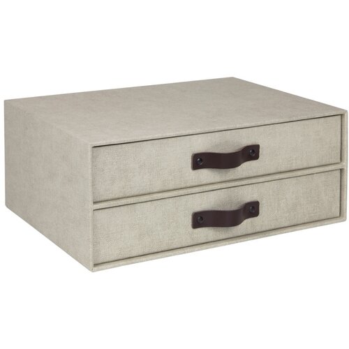 Bigso Box of Sweden Bež &amp;scaron;katla z 2 predali Birger Slike