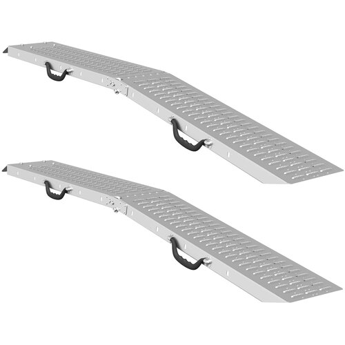  Sklopiva rampu 200kg po rampi 2 pcs Srebrno 186 x 23 x 4,5 cm Slike