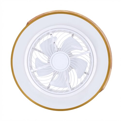  Brilagi - LED prigu&amp;scaron;iva svetiljka sa ventilatorom LED/38W/230V 50 cm zlatna/hrast + daljinski upravljač Slike
