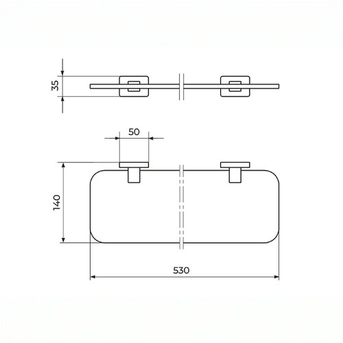 Rosan Quadro STAKLENA POLICA JQ904 Slike